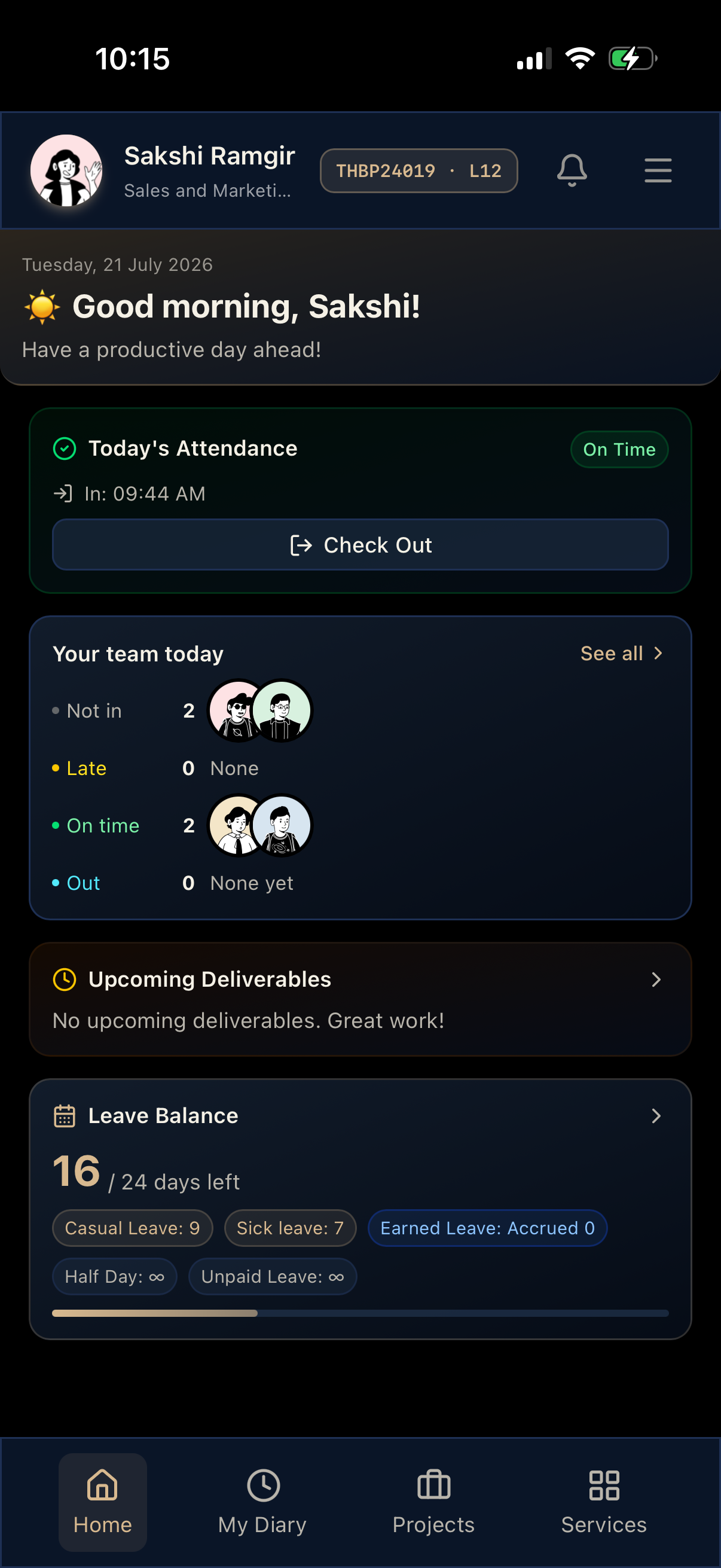 your team management, already included.
